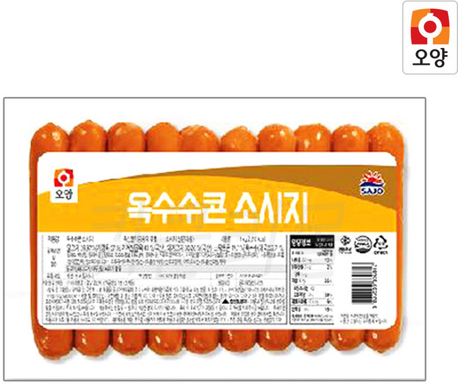 사조오양 옥수수콘 소시지, 10개, 1kg