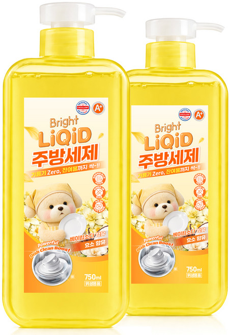 주방세제 리퀴드 베이킹소다 주방용 세제, 2개, 750ml