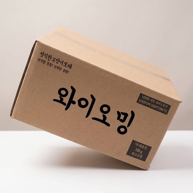 와이오밍 흡착력강화 비닐포장 정직한모래RG 중간입자 벤토나이트, 무향, 1개, 18kg
