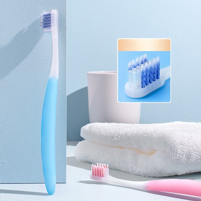 클린픽 U자형 교정용 칫솔 블루 슬림 미세모 치과 치석제거 틈새, 20개, 1개입