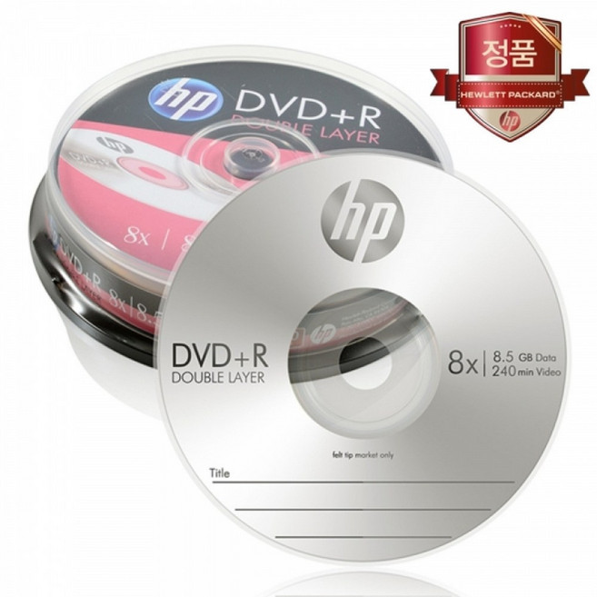 HP Media DVD R DL (10p 케익 케이스)
