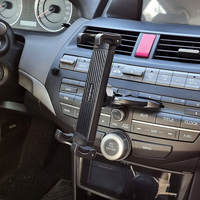 옵시디언 차량용 CD슬롯 태블릿 핸드폰 수동클립 거치대, 블랙, 1개