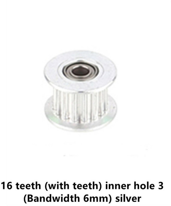 GT2 아이들러 타이밍 풀리 3D 프린터 부품 벨트 6mm 10mm 용 베어링이있는 3mm 또는 5mm 보어가있는 16 20, 16T t th H3 6mm SR