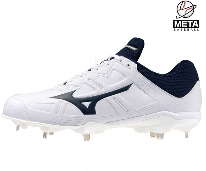 미즈노 DOMINANT 도미넌트 일체형징야구화 징스파이크 225301 (화이트) 흰색부위 부분 변색으로 할인판매
