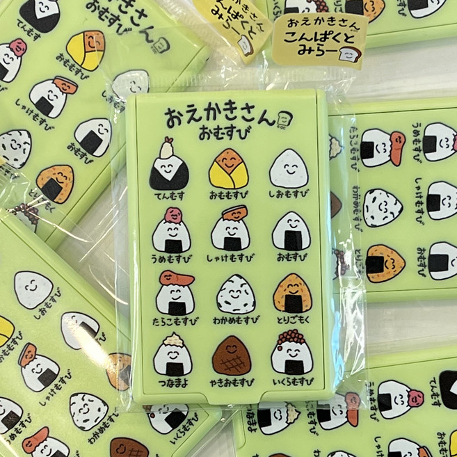 [일본정품 ] 오에카키상 휴대용 캐릭터 손거울 모음, 1개, 주먹밥