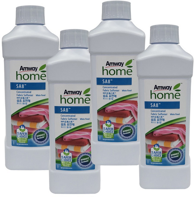 암웨이 섬유유연제 화이트플로럴, 1L, 4개