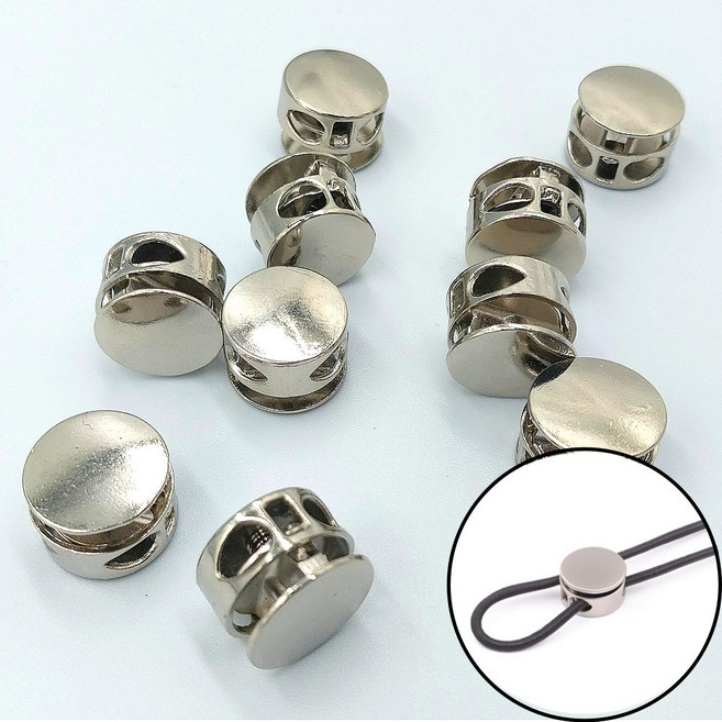 도도이츠 메탈코드락 끈조리개, 10개, 실버