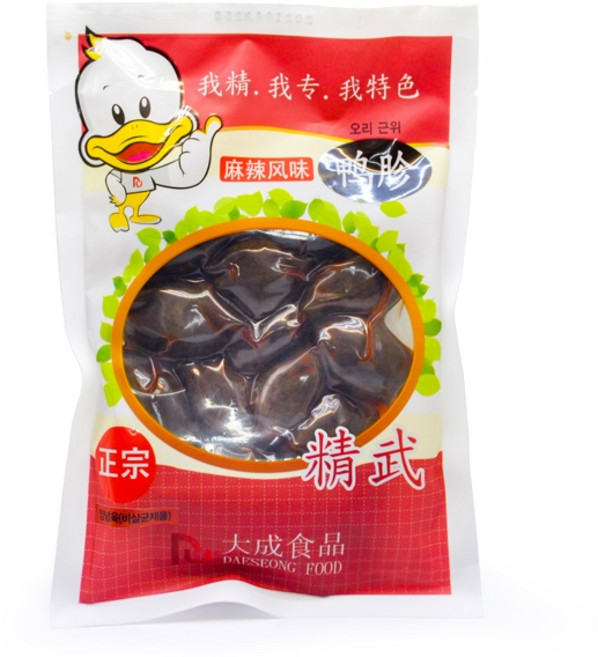 천미방 중국식품 대성 마라맛 삶은 오리 근위 150g 중국 식품 간식, 1개, 180g
