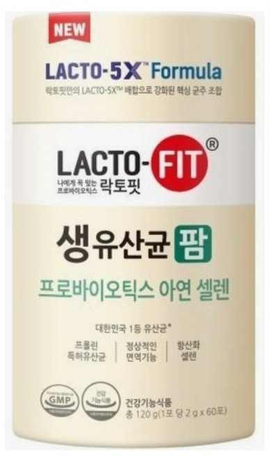 종근당건강 온가족 유산균 종근당 락토핏 생유산균 팜 60포, 2g, 60개