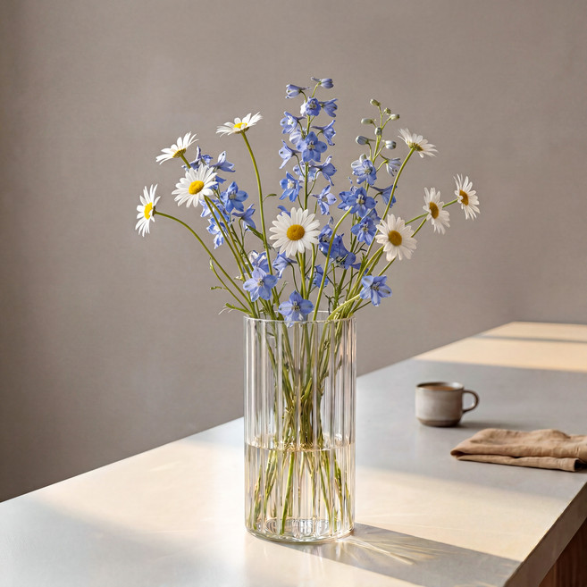 득공드 깨지지 않는 아크릴 화병, 투명