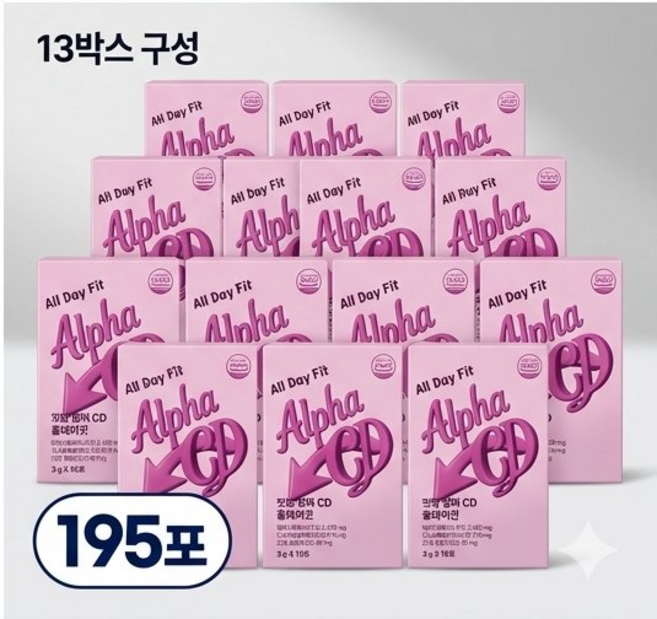 핏맘 알파CD 알파시클로덱스트린 유산균 함유 올데이핏 3g x 15포, 13박스, 15회분