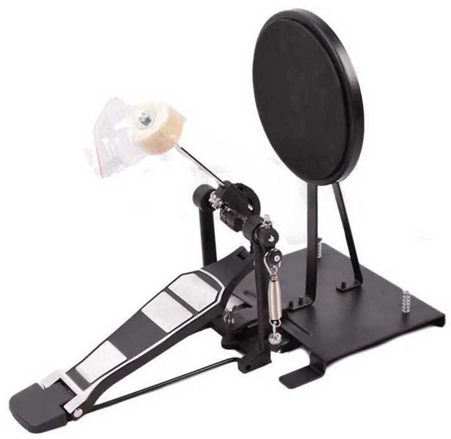 연습용 드럼 페달 음소거 밴드 전자 킥 버스킹 독학 스탠드 재즈, 1개, 블루베이스드럼트레이너