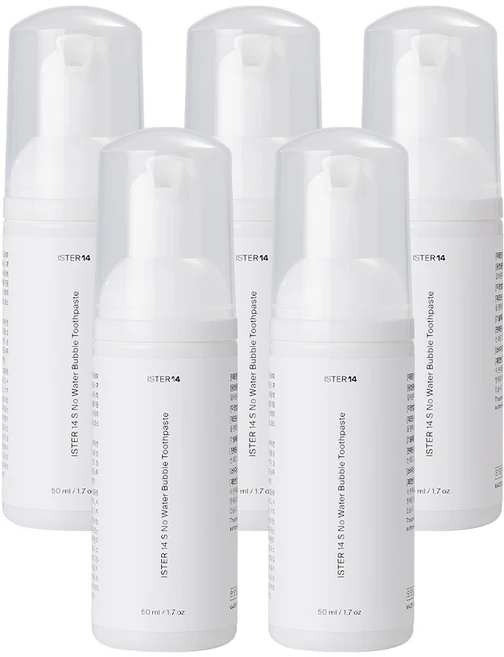 이스터14 S 노워터 에센셜오일 함유 충치균 박멸 버블 치약 구취 입냄새 제거, 50ml, 5개 - 쿠팡