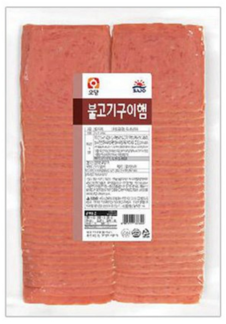 오양 불고기구이햄, 1kg, 2개