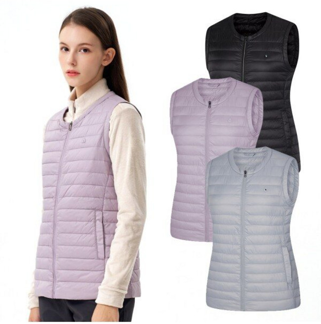 비티알 비티알 BTR 여성 웰론 골프 패딩 조끼 골프웨어 라운드넥 보온 2204VB728W