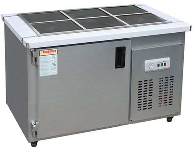 프리오 업소용 반찬냉장고 6구 1200X700 / 올냉장 / 메탈 / 아날로그 제어