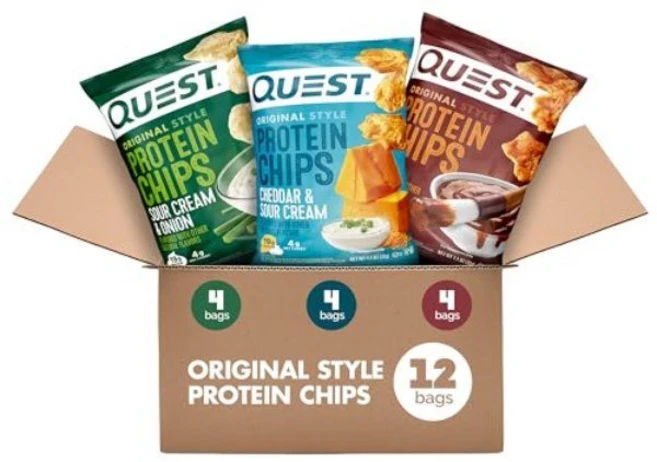 Quest Nutrition 퀘스트 프로틴 칩 오리지널 스타일 버라이어티 팩 (12팩), 12개, 32g - 쿠팡
