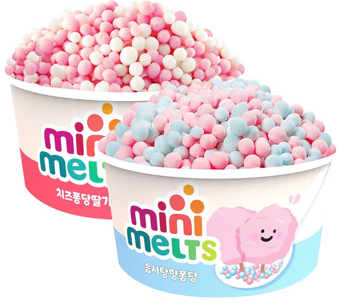 미니멜츠 구슬아이스크림 2종 30개(치즈딸기 15 솜사탕 15), 30개