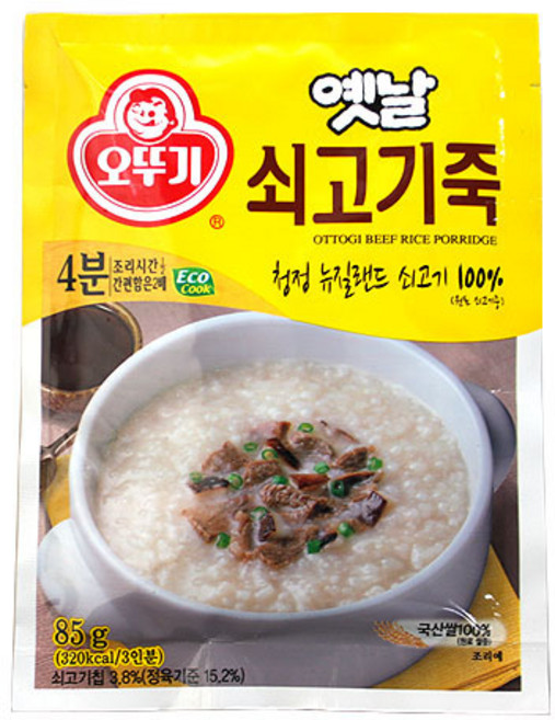 오뚜기 옛날 쇠고기죽, 85g, 10개