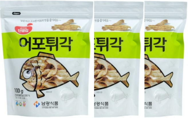 (남광식품)달콤하고 고소한 어포튀각 100g 맛나요, 3개