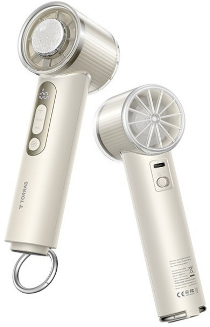 TORRAS COOLiFY iva GO 製冷冰敷高速手持風扇 4900mAh 大電量 21小時長續航, 象牙白