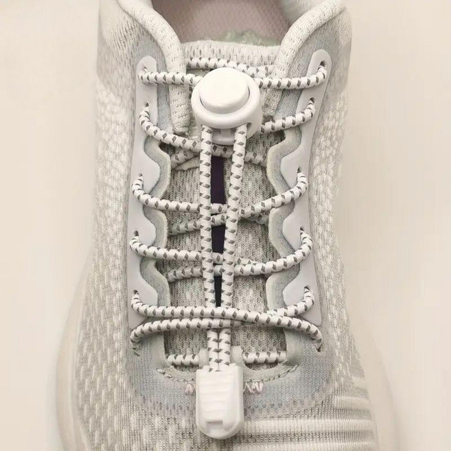 편리한 탄성 스트레치형 무매듭 원형 운동화 신발끈