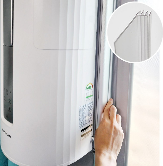 창문형 에어컨 전용 투명 틈새막이 이동식 칸막이, 3개