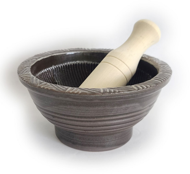 옹기 깨갈이 절구 3호 (지름 16cm) 깨갈이 미니절구세트 마늘갈이 이유식절구, 1세트