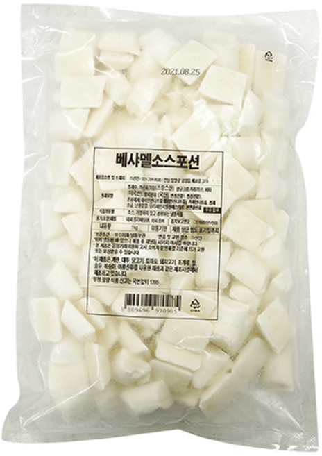 [아이스박스+드라이아이스포함] 선인 베샤멜소스포션 냉동, 1개, 1kg
