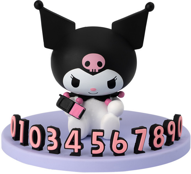 산리오 라이센스 주차 번호판 LN, 1개, 쿠로미