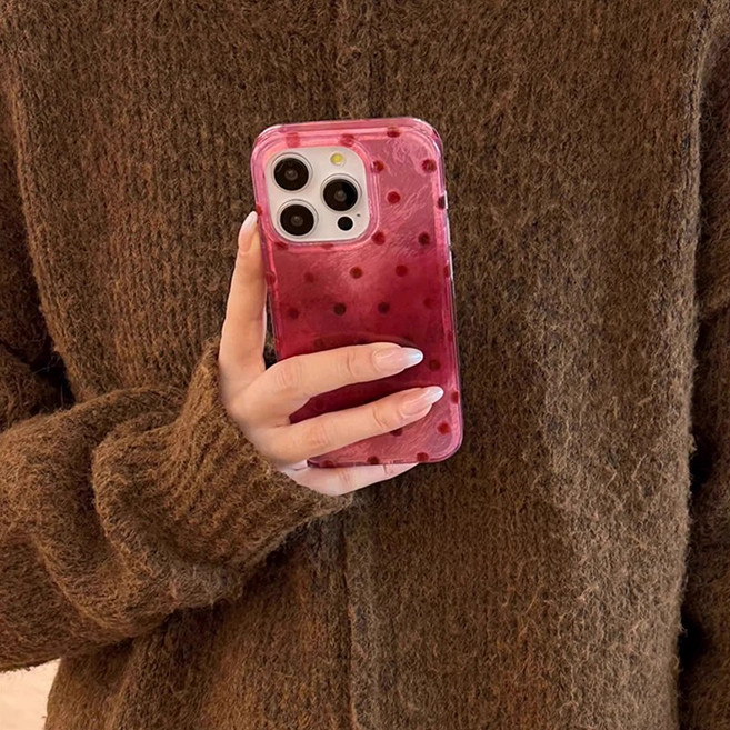 트랜픽 라즈베리 도트 아이폰케이스