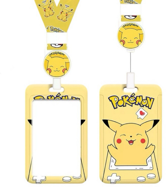피카츄 카드목걸이 초등학생 교통카드 지갑 출입증 사원증 카드홀더 릴형