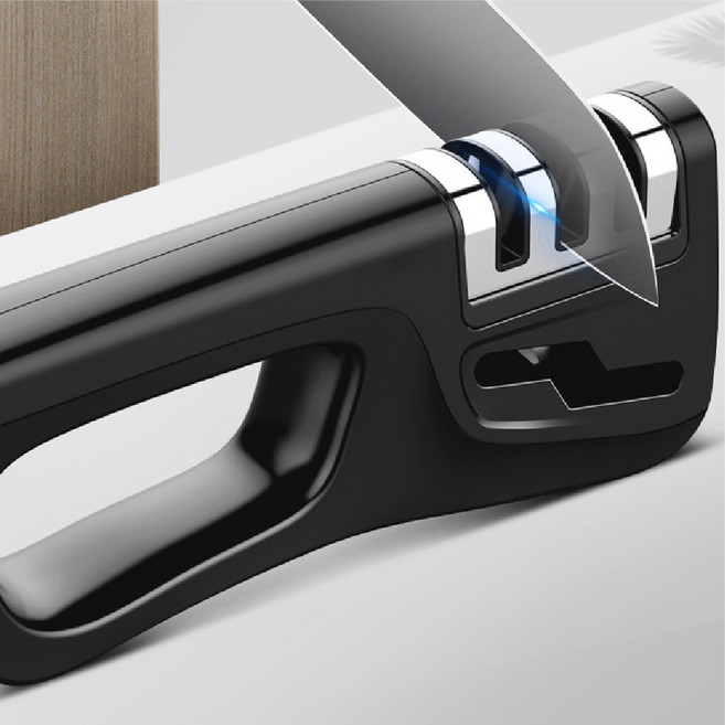 適用於刀具與剪刀, 四段式磨刀器, 1個