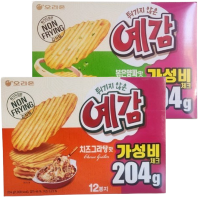 오리온 예감 치즈그라탕 + 볶은양파맛 세트, 3세트, 408g