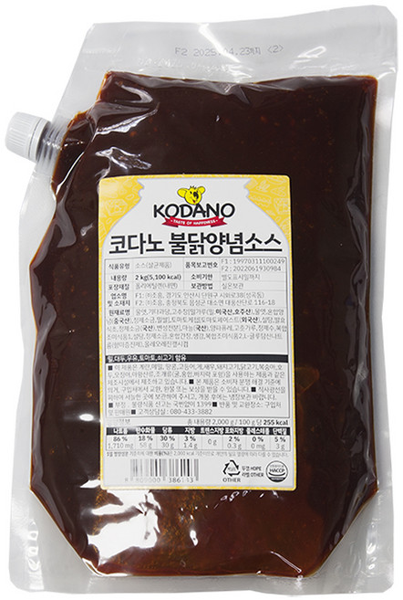 조흥 코다노 불닭양념소스, 2kg, 3개