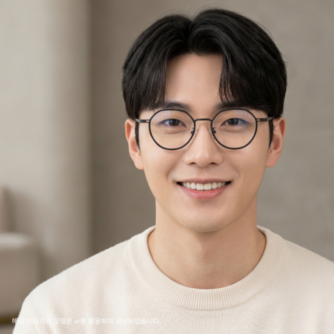 지적인 느낌 가벼운 티탄 안경테