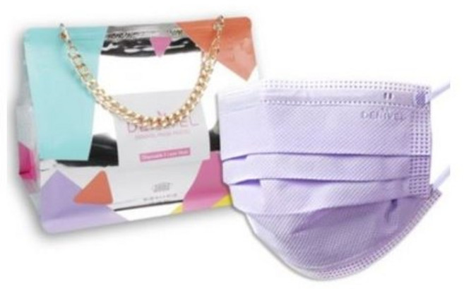 데니벨 파스텔 컬러 마스크 라벤더 퍼플 대형 KF-AD, 30개입, 8개