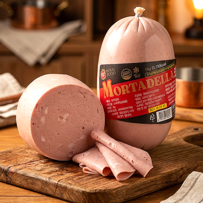 잠봉뵈르 샌드위치 샐러드 부드러운 소시지 모르타델라, 1개, 1kg