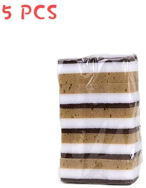 5/10/20 팩 청소 스폰지 모래 해초 고밀도 주방 욕실 용품에 적합, 01 5 pcs