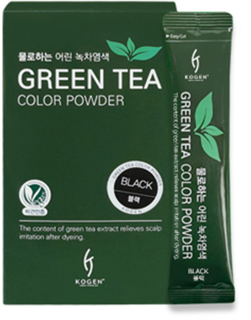 코겐 물로하는 어린 녹차 물염색약 10g 10개입, 다크브라운, 10개