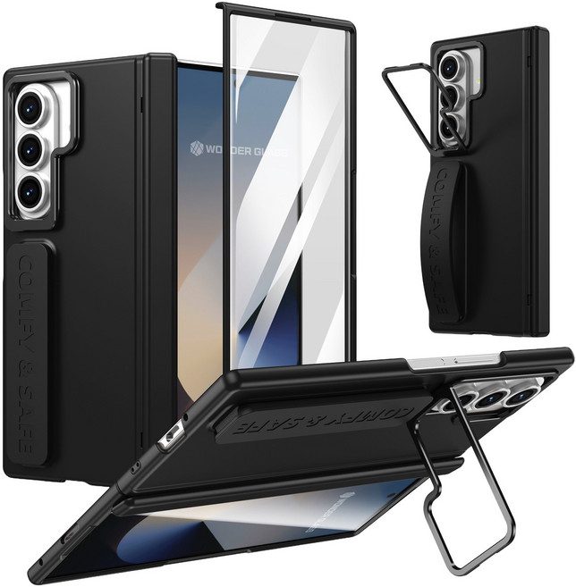 원더글라스 갤럭시 Z폴드7 / Z폴드6 / Z폴드5 유니즌 힌지 보호 스트랩 스탠드 케이스