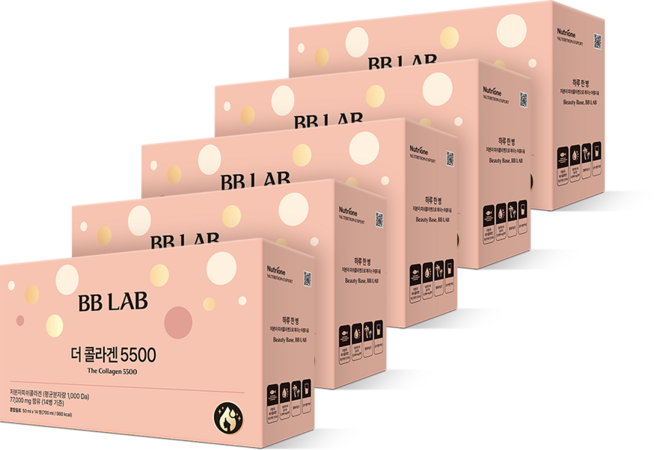 [무료배송/오늘출발] 비비랩 더 콜라겐 5500 고함량 어린콜라겐 마시는 액상 저분자 펩타이드 BBLAB, 700ml, 5박스