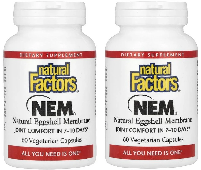 내추럴 팩터스 NEM 천연 난각막 베지 캡슐 60정 2개 - 쿠팡