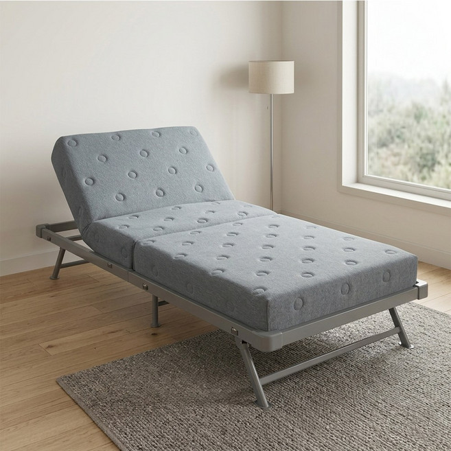 라꾸라꾸침대 본사 rakuraku PocketSpring Premium Bed 슈퍼싱글/1인용침대 접이식침대 [꼭 판매자명 라꾸라꾸침대본사 확인해주세요], 그레이