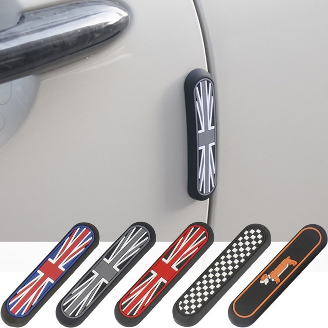 미니쿠퍼 도어가드 자동차 유니언잭 문콕방지 실외 악세사리 용품, 1세트, 그레이(4PCS)