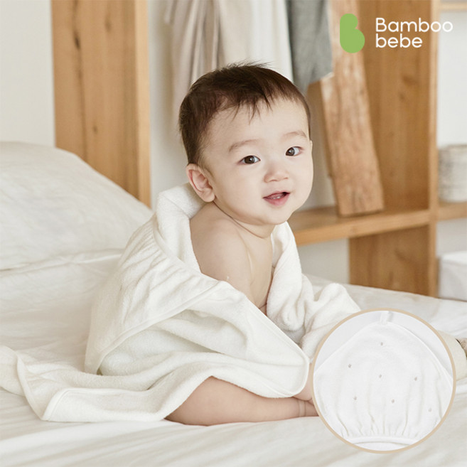 [밤부베베] 밤부 테리 후드타월, 1개, 혼합색상