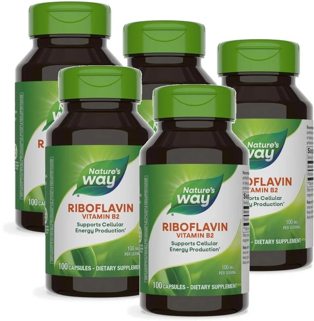 네이처스웨이 리보플라빈 비타민 B2 캡슐 Nature's Way Riboflavin Vitamin B2, 5개, 100정 - 쿠팡