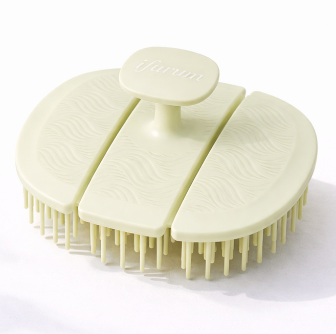 아이푸룸 TPEE 친환경소재 헤어 두피 마사지 저자극 샴푸브러쉬 미용실 입점, 1개, 라임 그린