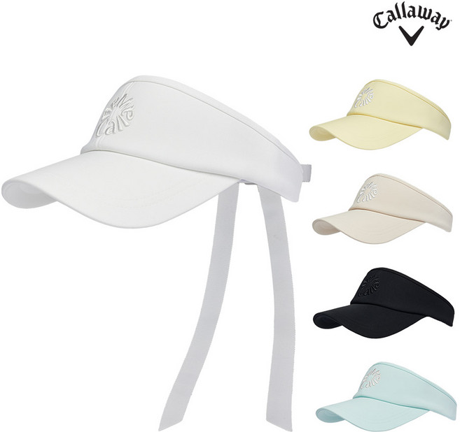캘러웨이 우먼스 로맨틱 플라워 바이저 골프모자, (민트), 1개