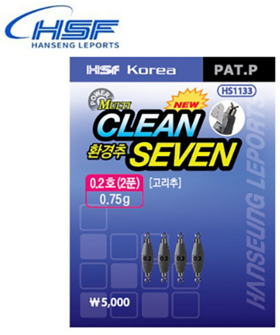 한승레포츠 크린7환경추 (고리추), 1.8호, 1개